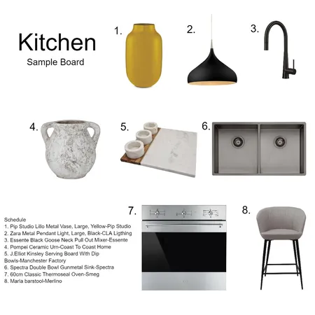 Kitchen Sample Board Interior Design Mood Board by bjordantati on Style Sourcebook