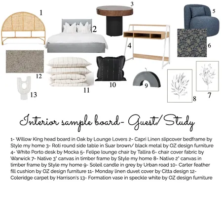 sample board- guest/study Interior Design Mood Board by kittyoconnor on Style Sourcebook