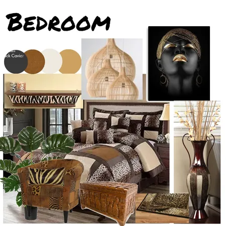 African Bedroom Interior Design Mood Board by LizzyJ on Style Sourcebook
