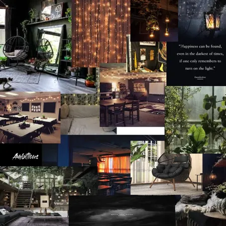 Dark Modern Moody Interior Design Mood Board by Arfaa on Style Sourcebook