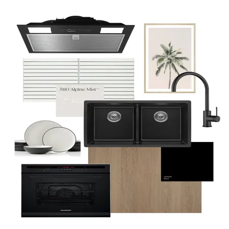 matte black kitchen Interior Design Mood Board by emsolwayinteriors on Style Sourcebook