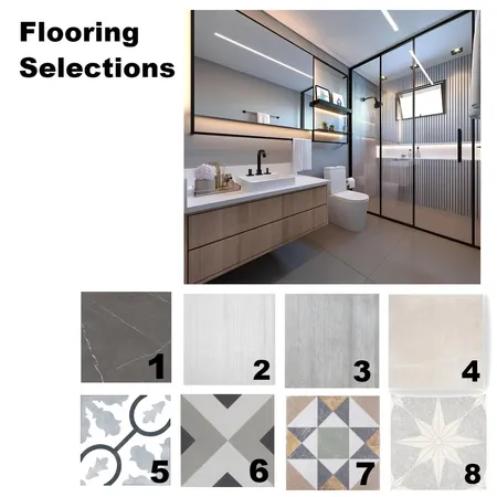 Modern Bath Flooring Selection Interior Design Mood Board by Stephanie S on Style Sourcebook