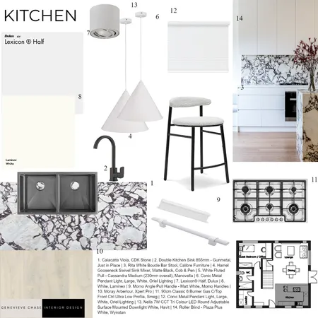 Assignment 9 Kitchen Sample Board Interior Design Mood Board by Genevieve Chase Interior Design on Style Sourcebook