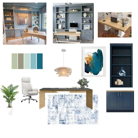 Hampton Style Study Room Mood Board Interior Design Mood Board by v.swathy.r@gmail.com on Style Sourcebook