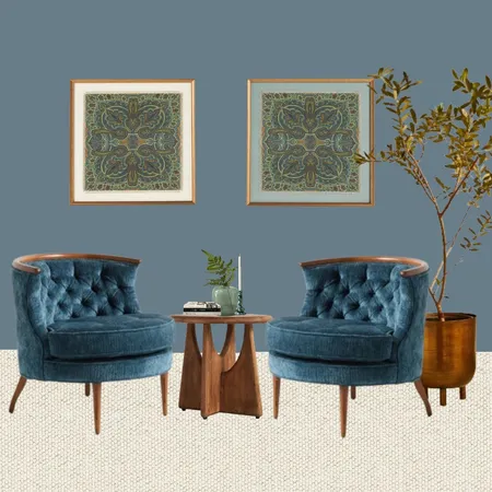 BLUE SITTING AREA Interior Design Mood Board by korielee on Style Sourcebook