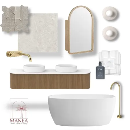 Organic Bathroom Interior Design Mood Board by Manea Interiors on Style Sourcebook