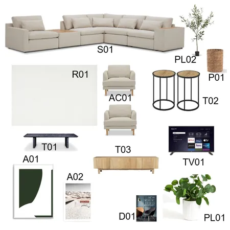 Living Room option 1 Interior Design Mood Board by KyraMurray on Style Sourcebook