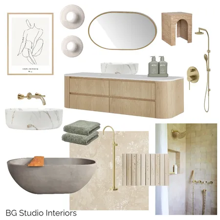 Bathroom Retreat Interior Design Mood Board by BG Studio Interiors on Style Sourcebook