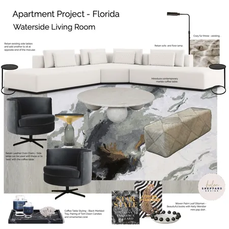Waterside Living Room Interior Design Mood Board by Helen Sheppard on Style Sourcebook