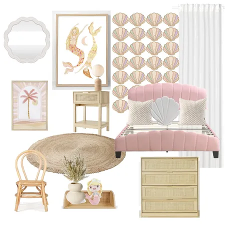 Girls Mermaid Bedroom Interior Design Mood Board by Project Abode on Style Sourcebook