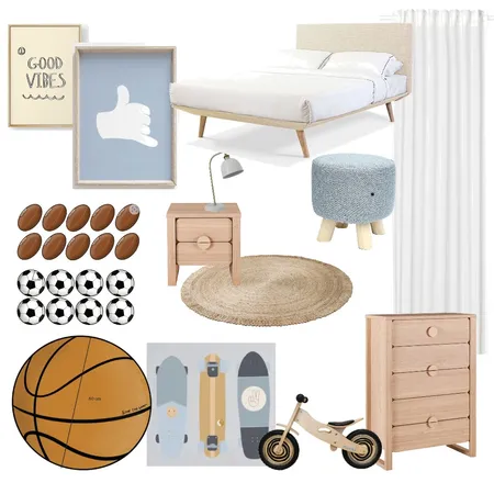 Little Boys sports room Interior Design Mood Board by Project Abode on Style Sourcebook