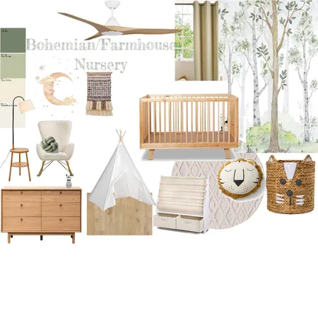 boho nursery Interior Design Mood Board by RoseyM on Style Sourcebook