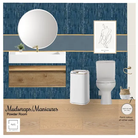 Mudwraps - Powder Room (option A) Interior Design Mood Board by Nis Interiors on Style Sourcebook