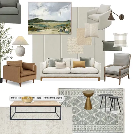 Modern Farmhouse Living Room Interior Design Mood Board by Rebecca Clark Design on Style Sourcebook