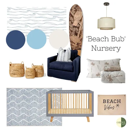 'Beach Bub' Nursery Interior Design Mood Board by OBNL design on Style Sourcebook