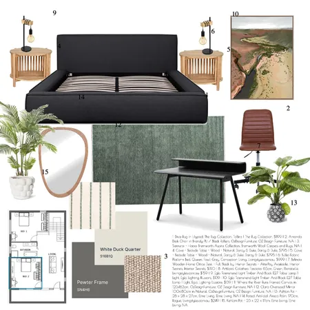 Bedroom 2 - Sample board Interior Design Mood Board by erincolliver on Style Sourcebook