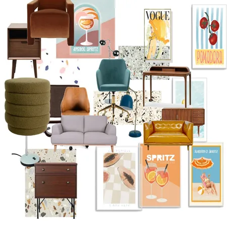 retro style Interior Design Mood Board by anneliesve@live.be on Style Sourcebook