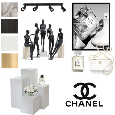 Chanel illustration of window display Interior Design Mood Board by caseyywoodd on Style Sourcebook