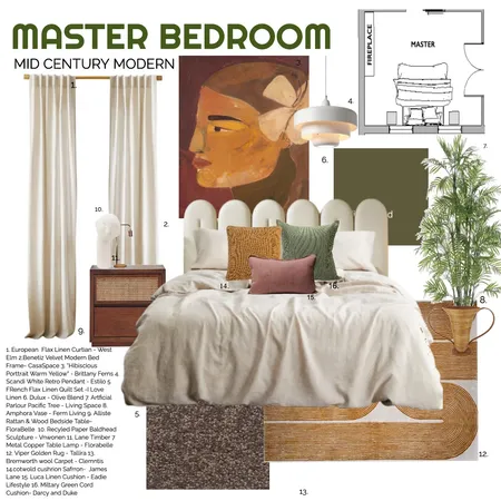 master bedroom Interior Design Mood Board by FORD INTERIORS on Style Sourcebook