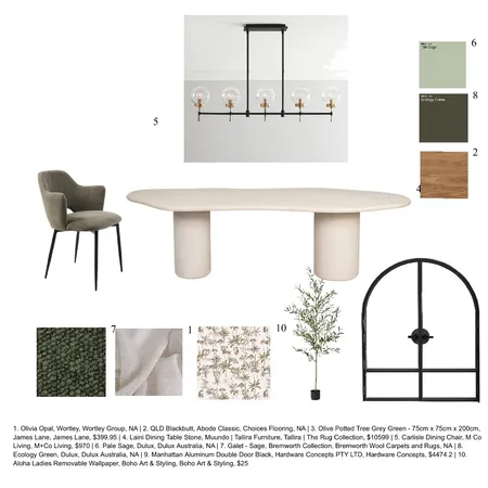 Dining room Interior Design Mood Board by Alexis Herrera Interior Design on Style Sourcebook