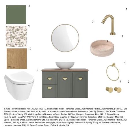 Bathroom Interior Design Mood Board by Alexis Herrera Interior Design on Style Sourcebook
