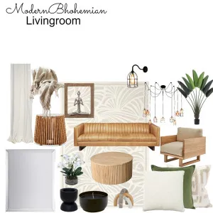 Livingroom- Modern Boho Interior Design Mood Board by VettyDecor on Style Sourcebook