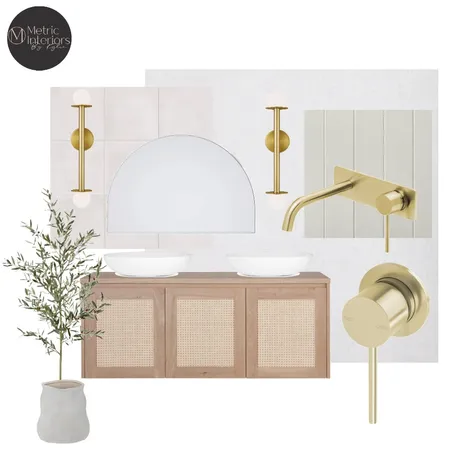Gold Deluxe Bathroom Interior Design Mood Board by Metric Interiors By Kylie on Style Sourcebook