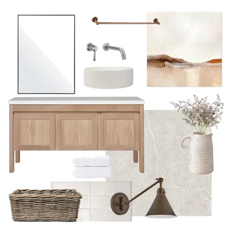 Farmhouse Bathroom Interior Design Mood Board by Bethany Routledge-Nave on Style Sourcebook