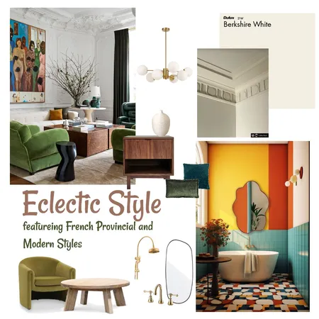 eclectic style Interior Design Mood Board by clover413@gmail.com on Style Sourcebook