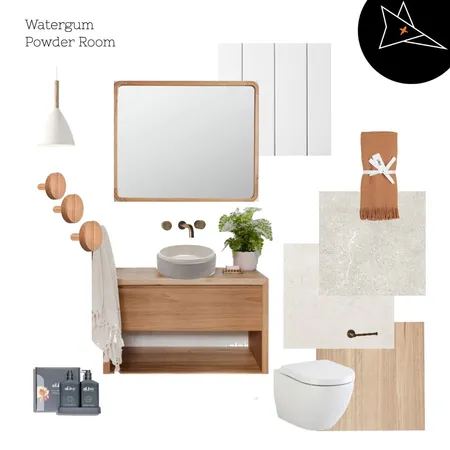 Watergum Powder Room Interior Design Mood Board by FOXKO on Style Sourcebook