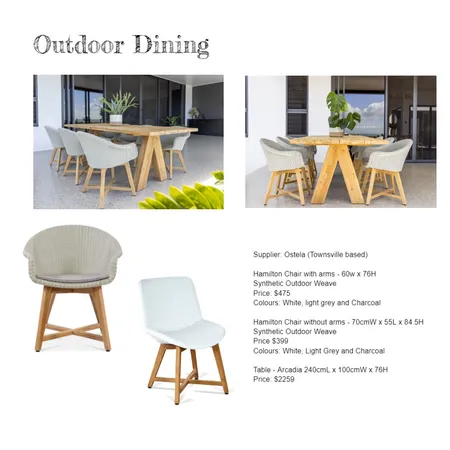 A&R Outdoor Dining Interior Design Mood Board by Lisa Crema Interiors and Styling on Style Sourcebook