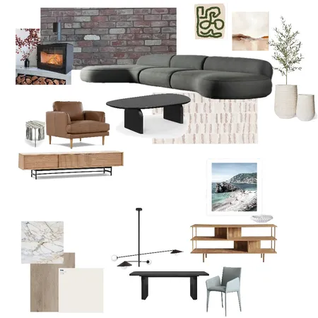 Cosy Modern Living/Dining Interior Design Mood Board by Jessie T Designs- Specialising in: Interior Design, Colour Consulting, Interior Decorating and Styling for Sale on Style Sourcebook