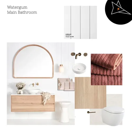 Watergum Main Bathroom Interior Design Mood Board by FOXKO on Style Sourcebook