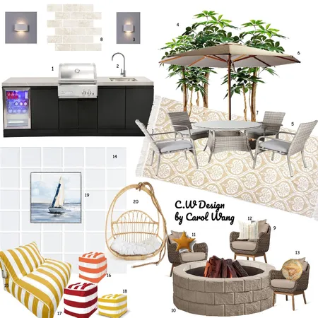 Digital Sample Board - Outdoor Interior Design Mood Board by carolcarwang on Style Sourcebook