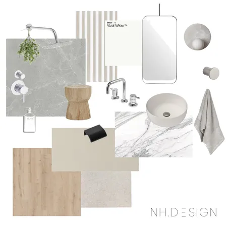 Project L & B - Ensuite Bathroom Interior Design Mood Board by NH.DESIGN on Style Sourcebook