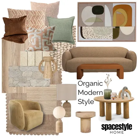 Organic Modern Living Interior Design Mood Board by Stylespace Home on Style Sourcebook