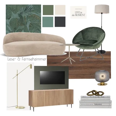Lese- & Fernsehzimmer Karin Jau neue Tapete Interior Design Mood Board by RiederBeatrice on Style Sourcebook