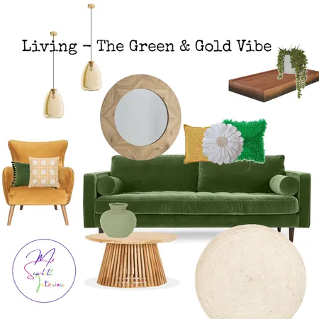 The Green Gold Vibe Interior Design Mood Board by Mz Scarlett Interiors on Style Sourcebook