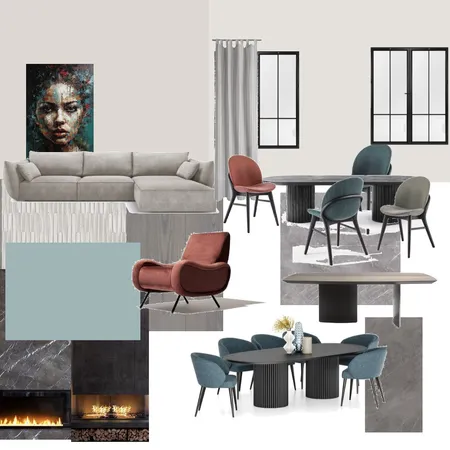 Диплом 2024 гостиная камин Interior Design Mood Board by Dzianis on Style Sourcebook