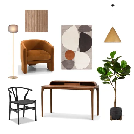 Mid Century Modern Study Interior Design Mood Board by Look Home Staging on Style Sourcebook