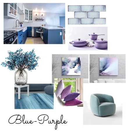 Blue-Purple Harmony Interior Design Mood Board by Beata Toth on Style Sourcebook