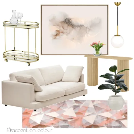 Peach Fuzz Living Room Interior Design Mood Board by Accent on Colour on Style Sourcebook