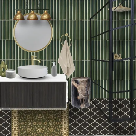 Elegant green bathroom Interior Design Mood Board by FinallyFika on Style Sourcebook