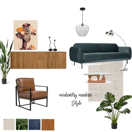 midcentry modern Interior Design Mood Board by sima a on Style Sourcebook