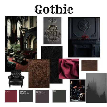 Gothic Interior Design Mood Board by Valeria on Style Sourcebook