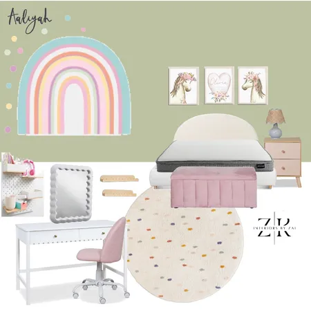 Unicorns and Rainbow - Girls room Interior Design Mood Board by Interiors By Zai on Style Sourcebook