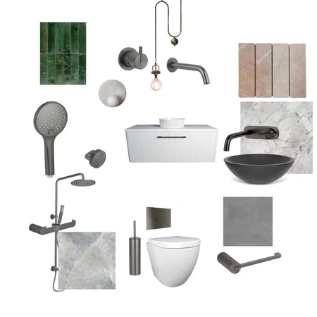 Collingwood Ensuite Interior Design Mood Board by Logie Interiors on Style Sourcebook