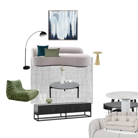 living room upstairs brighton plush couch green chairj diff coffee table Interior Design Mood Board by Efi Papasavva on Style Sourcebook