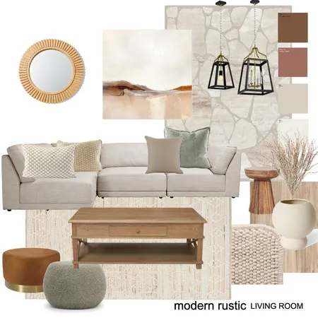 Modern Rustic - Living Interior Design Mood Board by sarahbellinteriors on Style Sourcebook