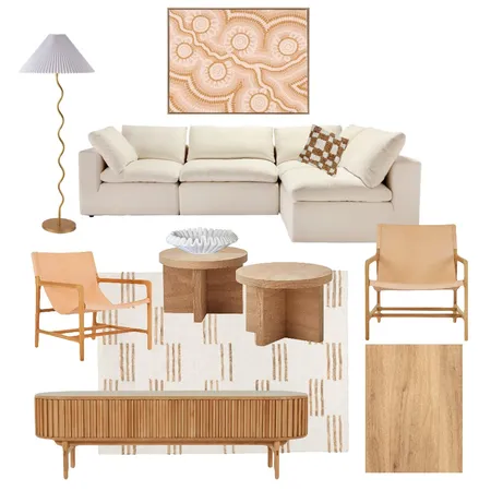 Coastal / Boho living room pink tones Interior Design Mood Board by Zoe on Style Sourcebook